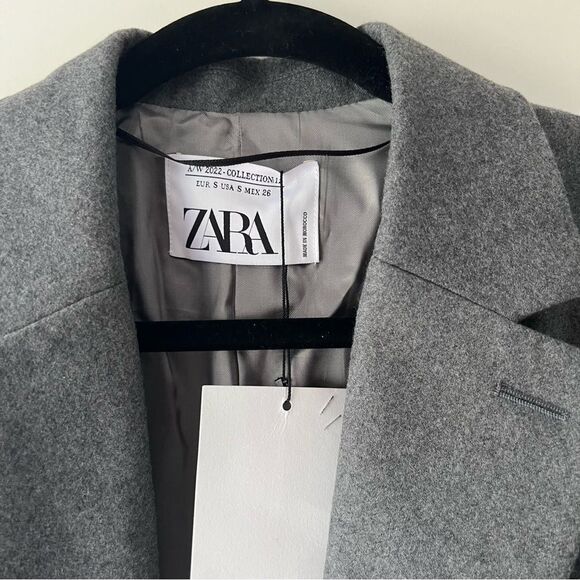 NWT Zara Limited Edition Wool Blazer in Dark Grey - Picture 8 of 9